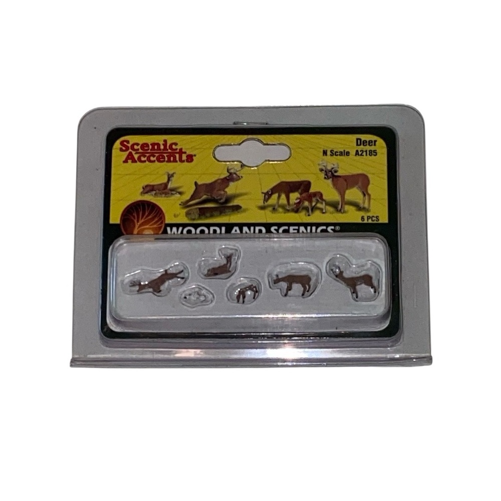 Woodland Scenics Scenic Accents 6 Piece Deer Set New N Scale A2185
